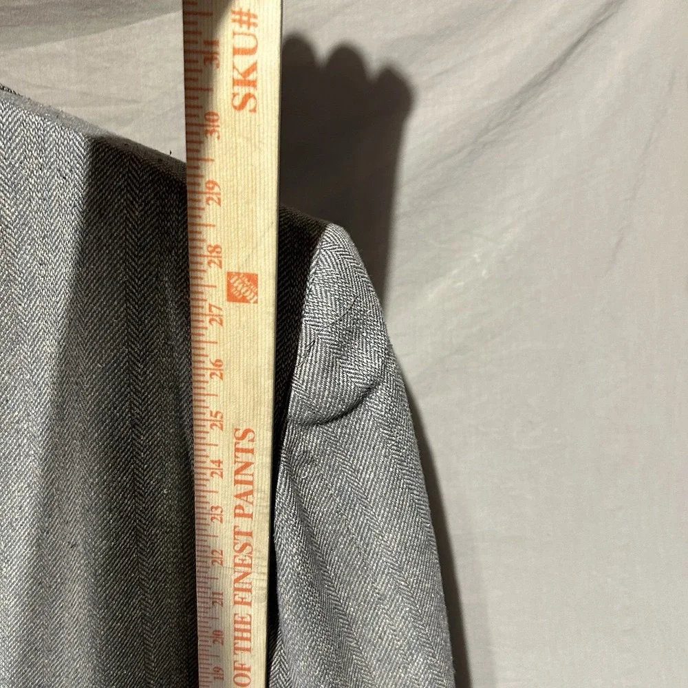 Vintage John H Craigmiles 48R Blazer Grey Herringbone Sport Coat Suit Jacket